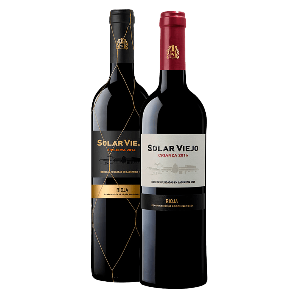 Kit 1  Vinho Tinto Solar Viejo Crianza 750ml + 1 Vinho Tinto Solar Viejo Reserva 750ml