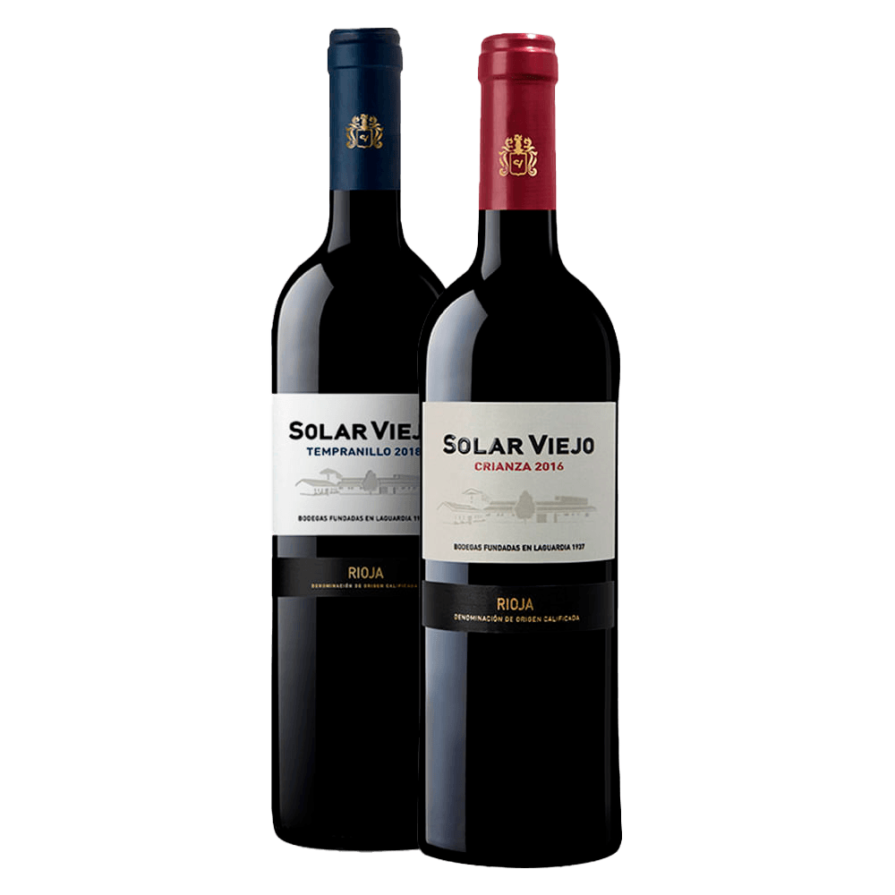 Kit 1 Vinho Tinto Solar Viejo Crianza  750ml + 1 Vinho Tinto Solar Viejo Tempranillo 750ml