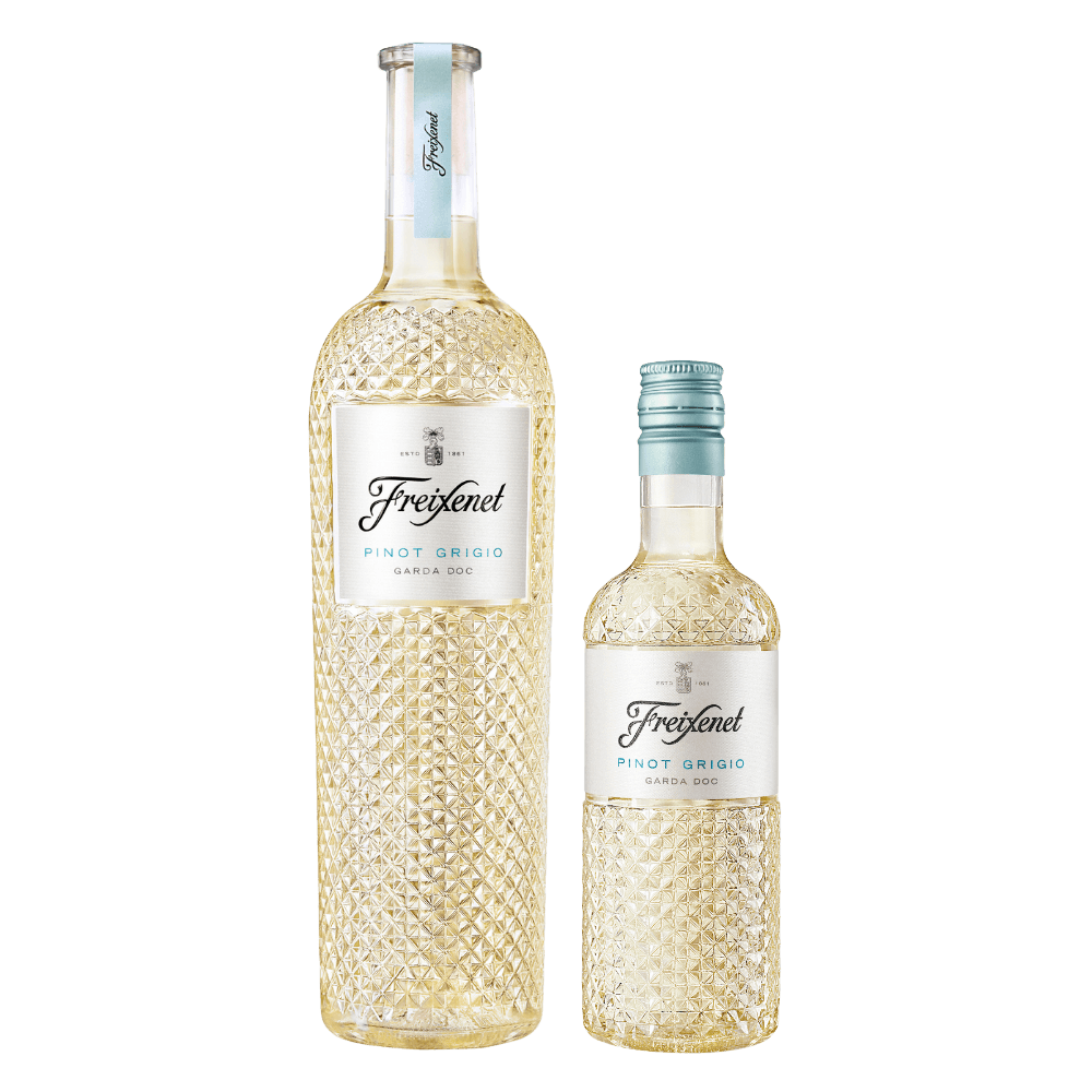 Kit 1 Vinho Fino Branco Seco Freixenet Pinot Grigio D.O.C. 750ml + 1 Vinho Fino Branco Seco Freixenet Pinot Grigio D.O.C 187ml