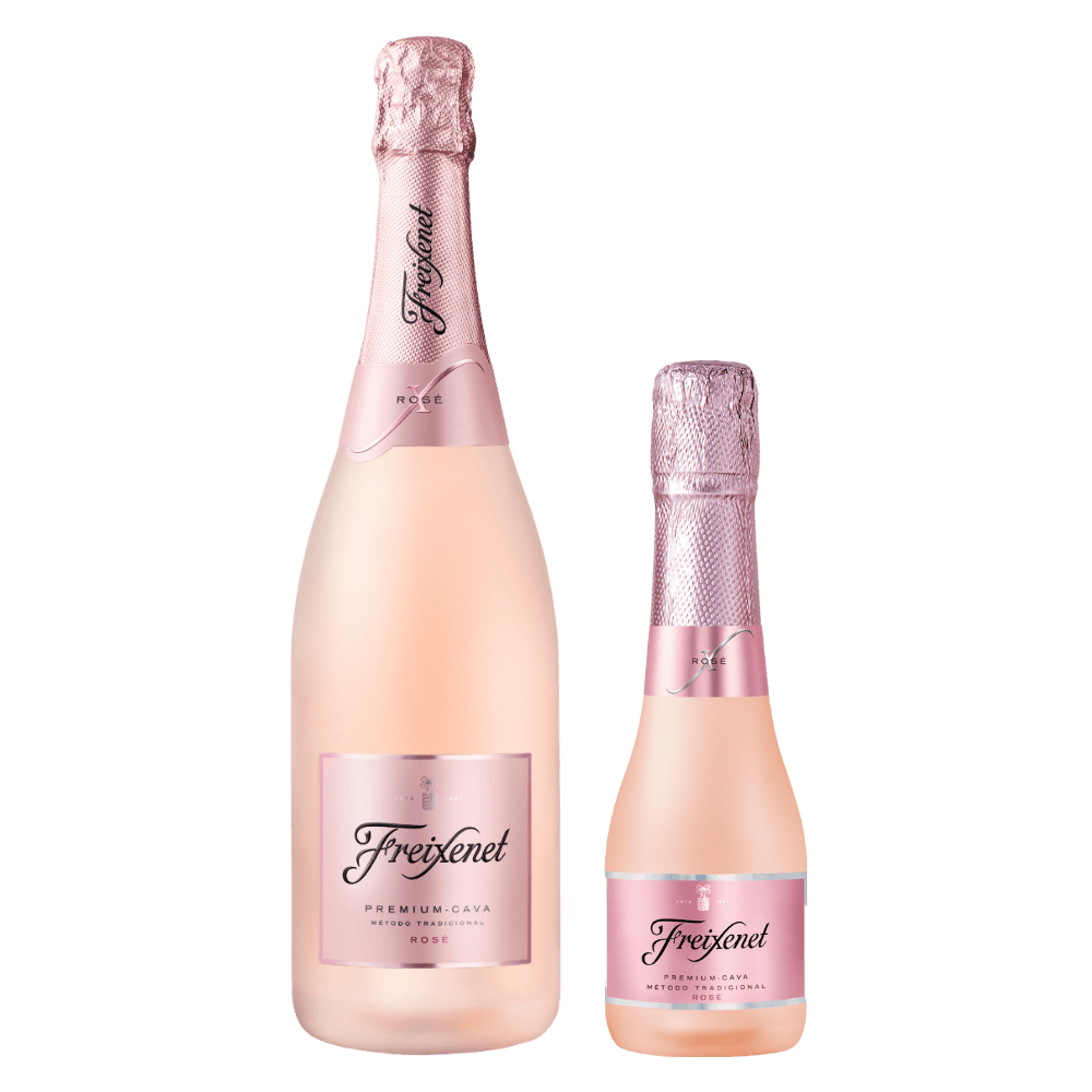 Kit 1 Freixenet Rosado Brut 750ml + 1 Freixenet Rosado Brut 200ml