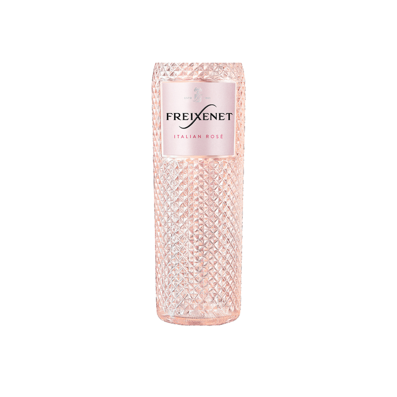 Rótulo Italian Rosé Freixenet garrafa cristal facetado