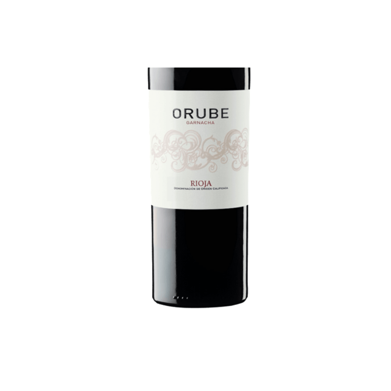 Rótulo Orube Garnacha Rioja Denominación de Origen Calificada